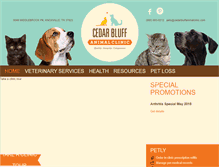 Tablet Screenshot of cedarbluffanimalclinic.com